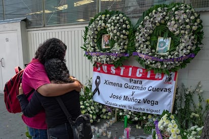 El funeral a Xiemana Guzmán y José Muñoz, colaboradores de Clara Brugada, jefa de Gobierno, en Ciudad de México.