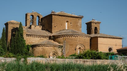 Exterior del monasterio de Santa María de Sijena, este jueves.