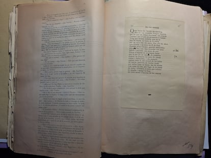 Galeradas de 'La casa verde' con los poemas de Gabriel Ferrater.