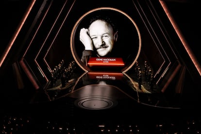 Una fotografía de Gene Hackman en la gala del Oscar celebrada el domingo en Los Ángeles.