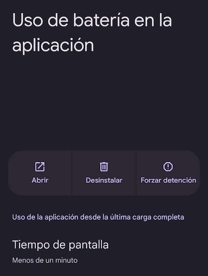 Uso de Bataría en Android