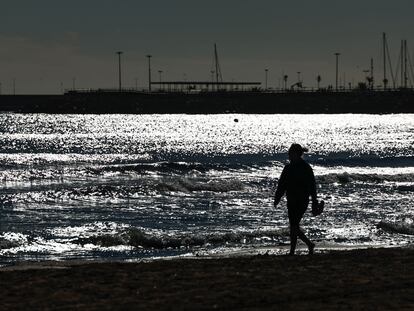 La playa de Las Arenas, en Valencia, esta semana.